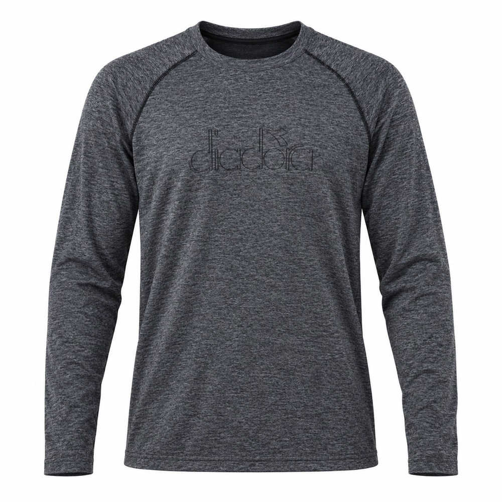Diadora Skin Friendly Shirt Mens L/XL Gray Gorpcore Logo Performance Athletic